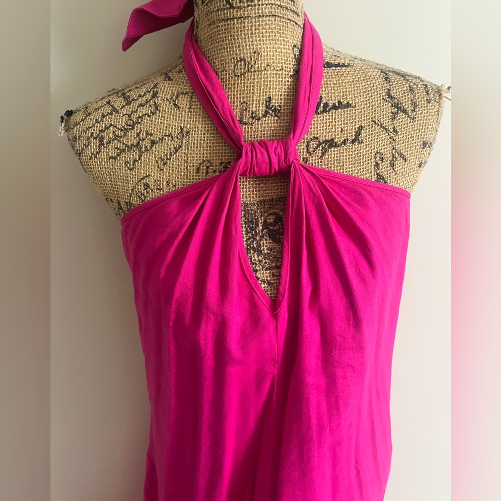 INC International Concepts Fuchsia Halter Maxi Dress